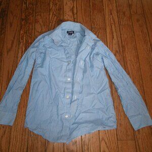 Boy's Cotton Blend Striped Oxford Button Up Shirt